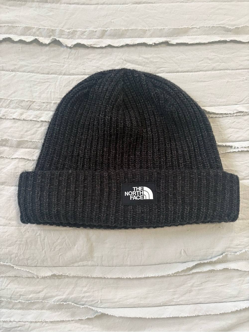 The North Face Charcoal Ribbed Cuffed Beanie